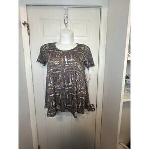 LuLaRoe Perfect T Size Small NWT Geometric Pattern Tunic Top Comfy Soft